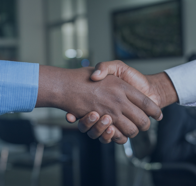 Two men shaking hands