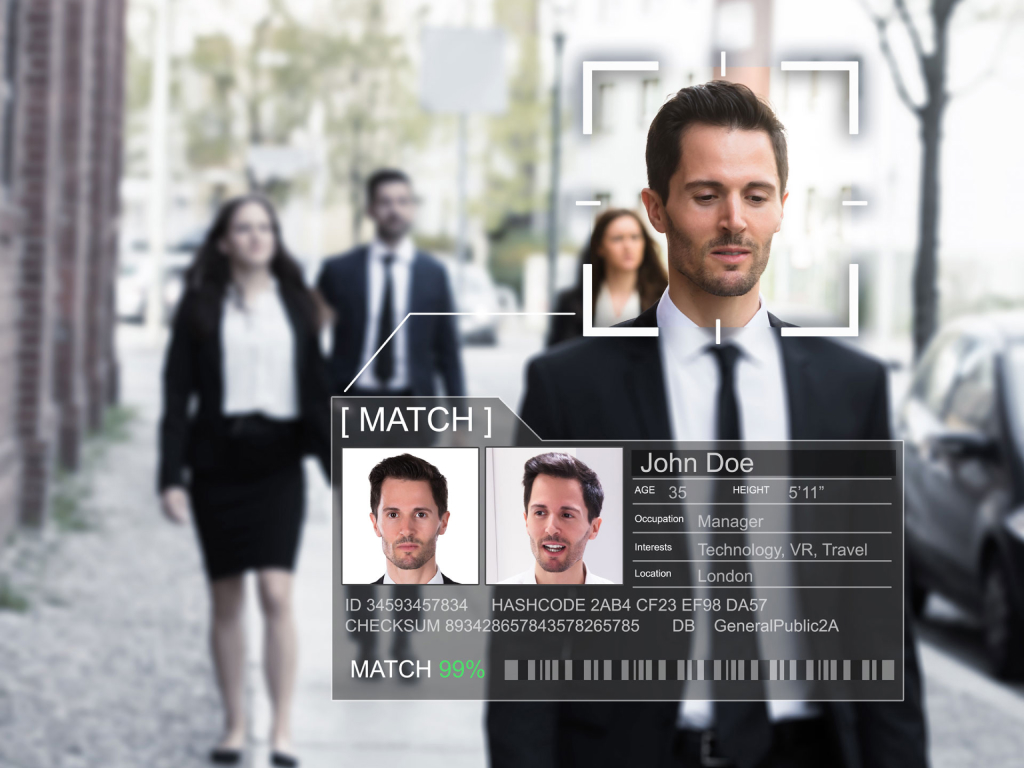 Facial recognition identifying employee