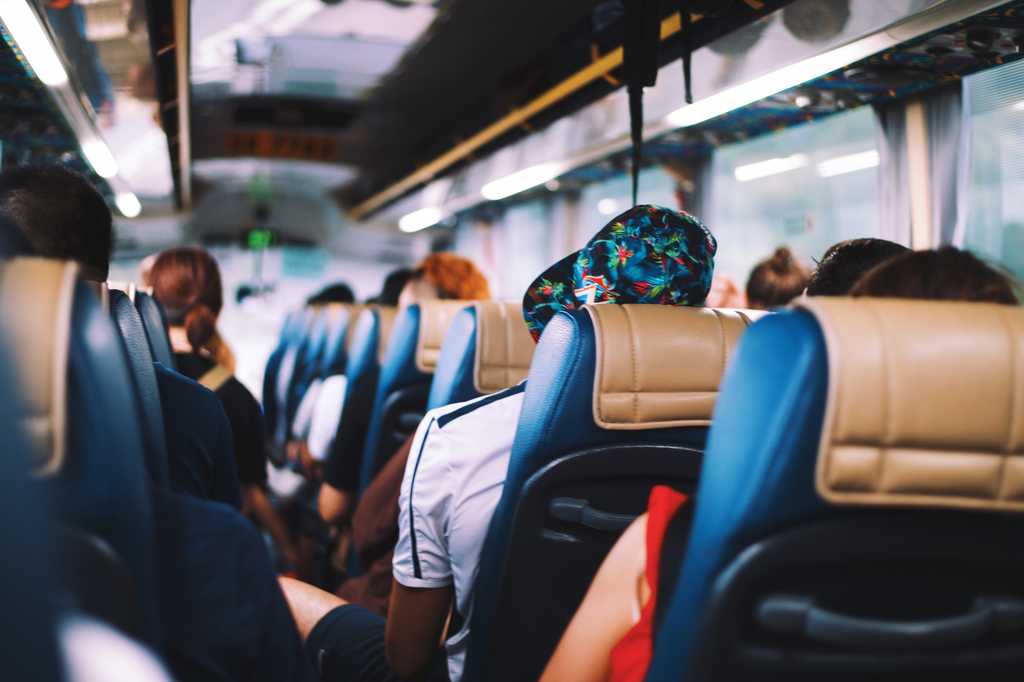 Mobile surveillance inside a long distance travel bus